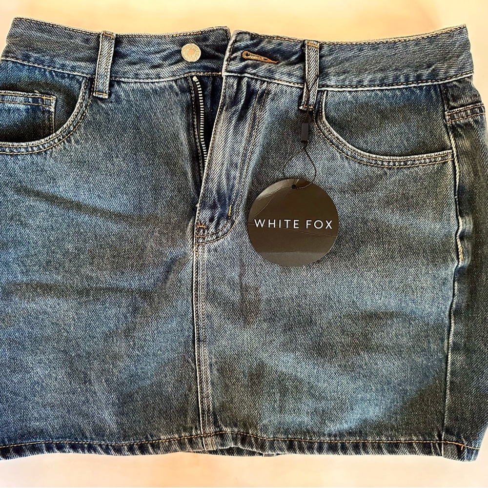 White Fox Boutique Denim Skirt NWT